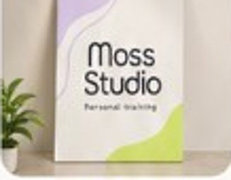 Moss Studio concept example: Indoor sign